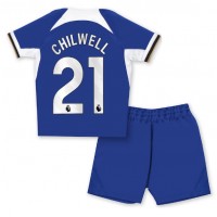 Fotballdrakt Barn Chelsea Ben Chilwell #21 Hjemmedraktsett 2023-24 Kortermet (+ Korte bukser)